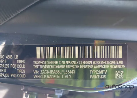 2020 Jeep Renegade Sport 4X4 z USA, uszkodzony, nr VIN ZACNJBAB6LPL33443